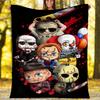 1pc Chucky1 Theme Blanket - Digital Print, Polyester, Cozy for All Seasons, Perfect for Outdoor, Camping, and Travel