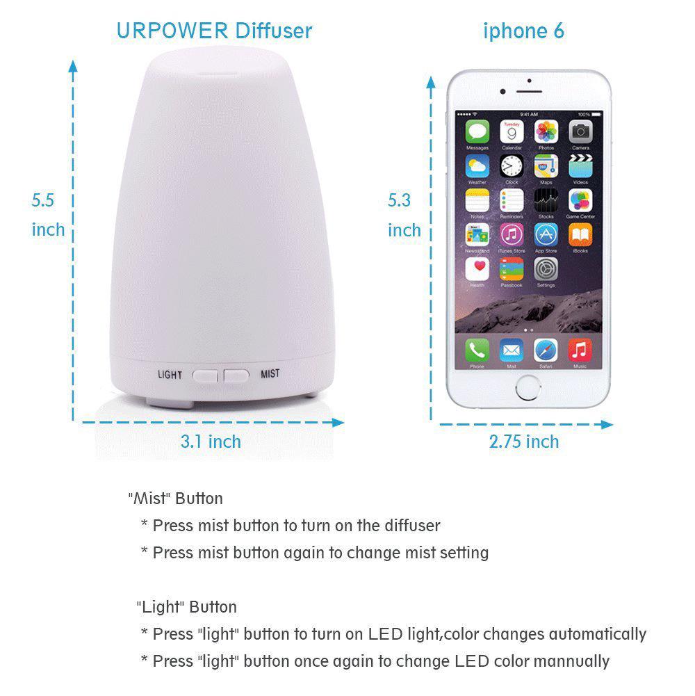 Creative Wood Grain Ultrasonic Aroma Humidifier for Home and Office