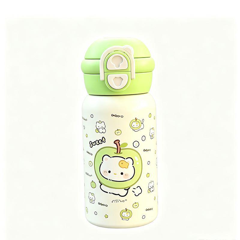 2026 Cute Small Double-Walled Thermos Water Bottle with Straw for Boys & Girls