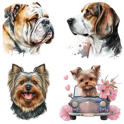 T298# Zlatý retrívr Pes Buldok Pes Yorkie Pes Nálepka na zeď Koupelna Toaleta Dekor Obývací pokoj Skříňka Domácí dekorace Samolepky