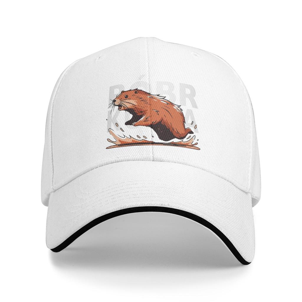 Casquette de Baseball Bobr Meme Sun Été Femmes Hommes Impression Castor Drôle Chapeau Trucker Protection Solaire y2k Cool Chasse Camping Casquettes de Baseball