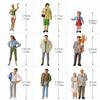 10-Piece 1:43 Diorama Collection Human Figures, O-Gauge Painted Figures for Railway Models, Building Models, and Dioramas, P43 (P4306)