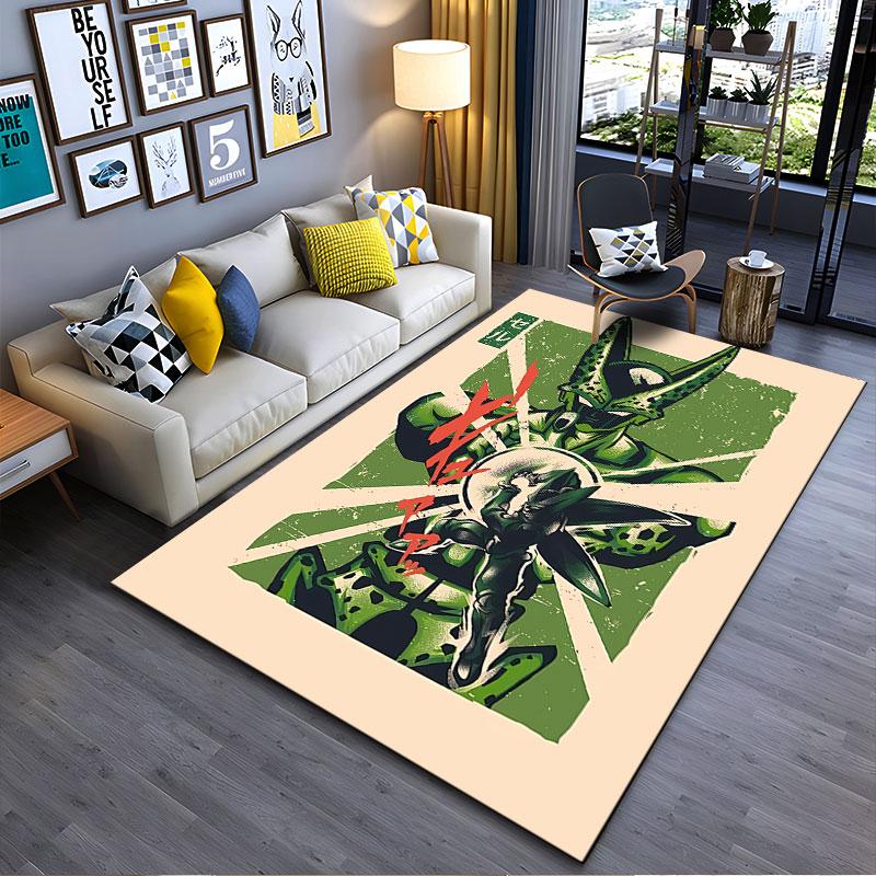 Green Warrior Battle Scene suitable as a non-slip mat for the living room or bedroom sofa