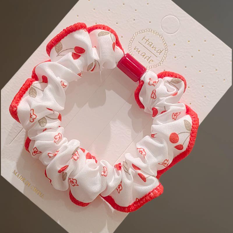 2025 Gumička do vlasů s krajkovým okrajem a sladkou vůní – Dámská gumička ve stylu tenkého střeva na drdoly a vlasové doplňky