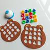 Mini Teddy Bear Children's Geometric Shapes Building Blocks for Early Education and Montessori Development Game