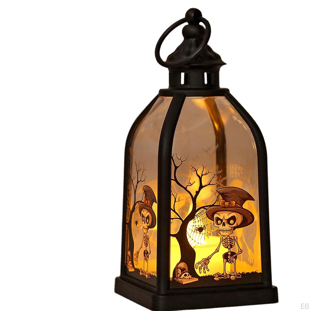 Halloween Hanging Lantern, Spooky Atmosphere, Indoor Decorative Light, Ideal for Desk, Pathway,