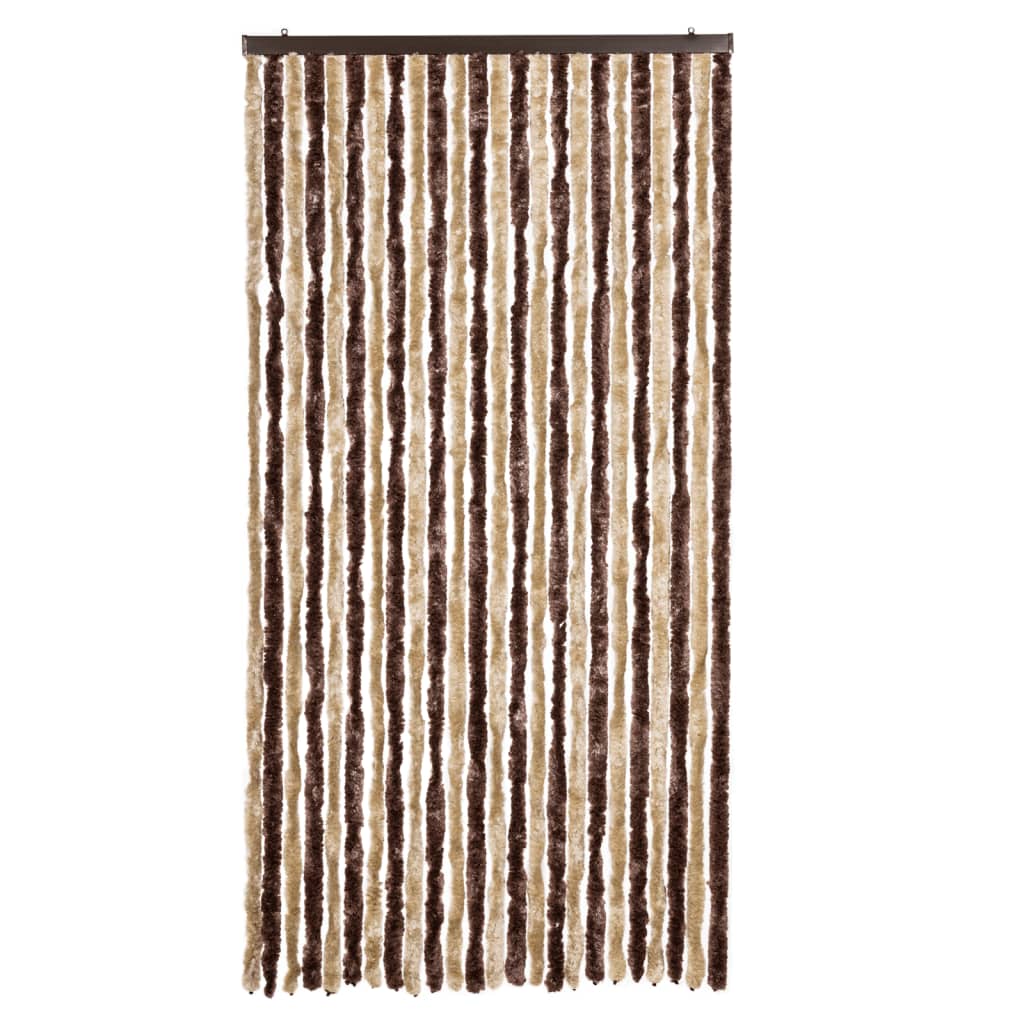 Vidaxl Insect Curtain, Beige And Light Brown, 100X220 Cm, Chenille