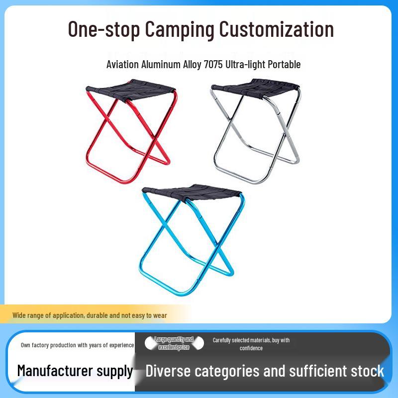 Ultra-light Outdoor Folding Moon Chair - Portable Aluminum Alloy Backrest Chair for Fishing, Sketching, and Leisure Activities