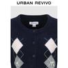 UR2026 Women's Argyle Bow Knit Cardigan