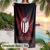 Beach Towel Bologna FC Print Custom Name Text Soft Towel for Swimming Pool
