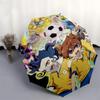 1pc Captain Tsubasa Outdoor Umbrella - Automatic Opening/Closing, Portable 3-Fold Design with 8-Rib Iron Frame - Perfect Gift for Fans, Travelers, Dai