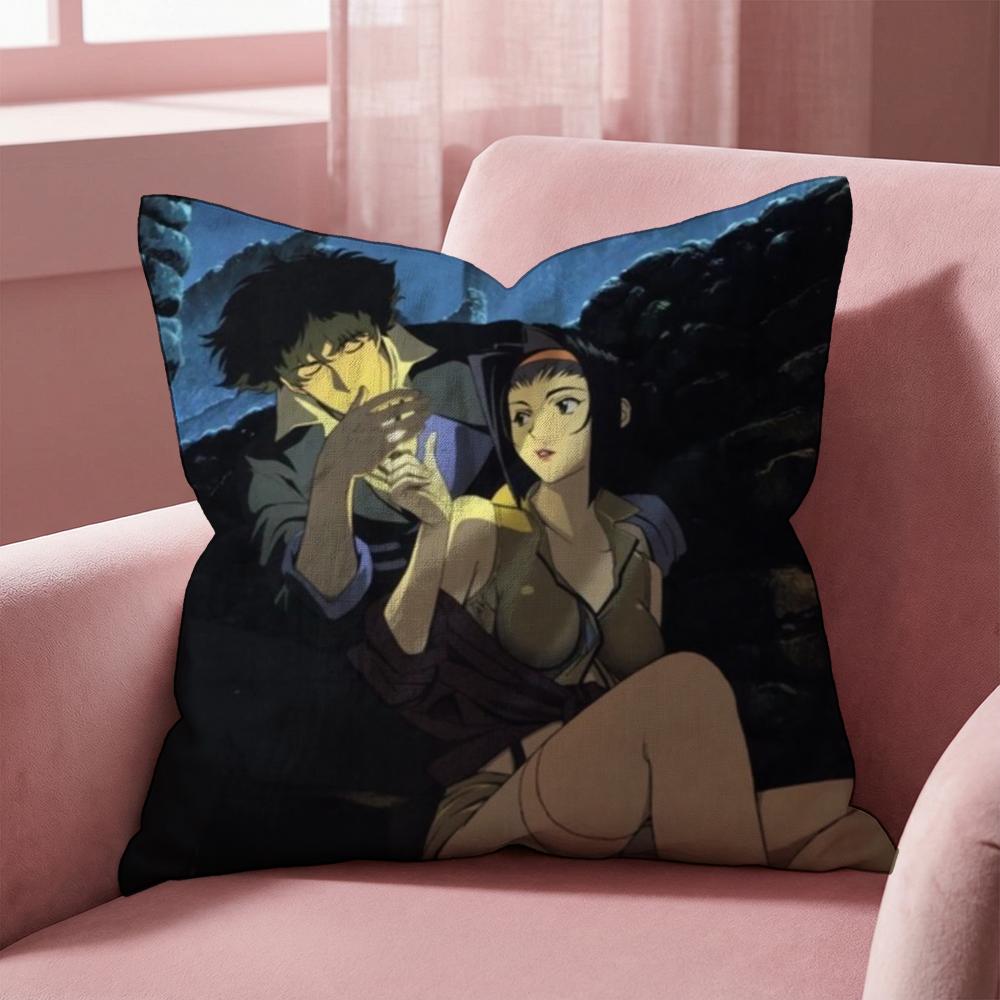 C-Cowboy Bebop Cushion Cover Multi-Scene Pillow Cover for Home & Car - Reversible, Soft & Durable for Daily Use