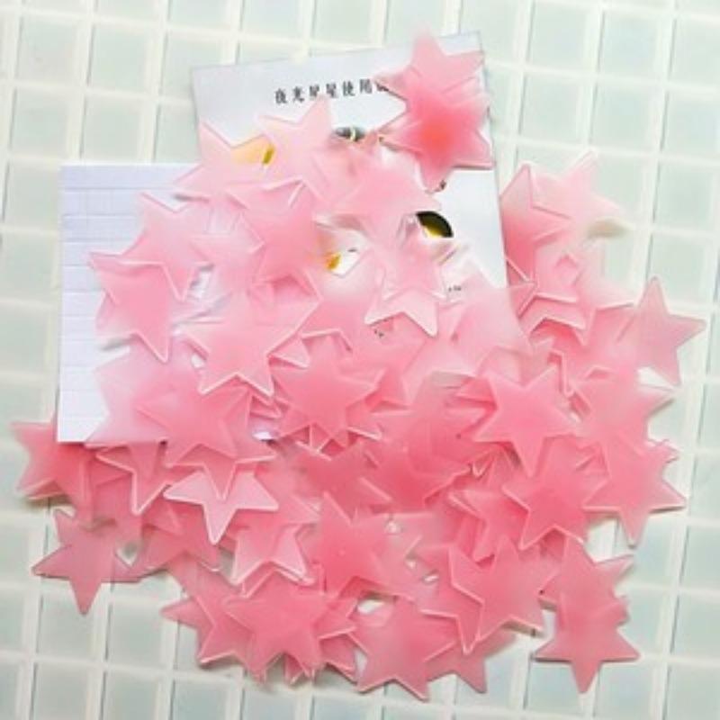 Glow In The Dark 3d Stereo Self Adhesive Luminous Plastic Star Wall Stickers