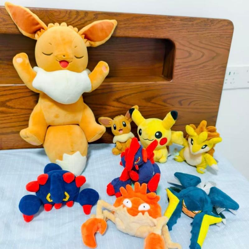 Sprigatito Snorlax Cubone Doll Sleeping Series Kawaii Eevee Plush Bewear Gengar Mewtwo Fuecoco Quaxly Toy Pillow Super Soft