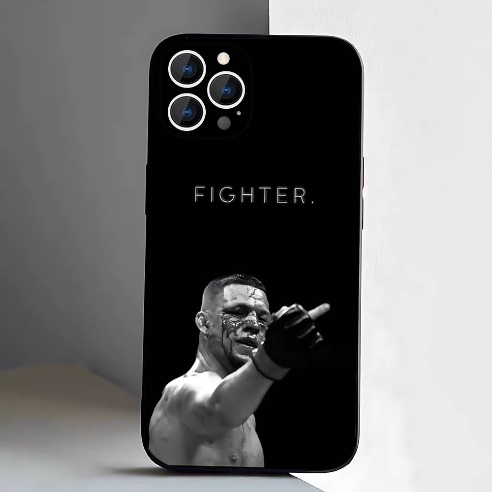 N-Nate D-Diaz Boxing Phone Case For iPhone 17,16,15,14,13,12,11,Pro,XS,Max,XR,Plus,E,SE4,Mini Black Soft Cover