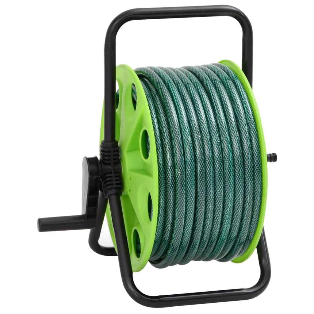 Freestanding Hose Reel In Green with 20 M PVC Hose