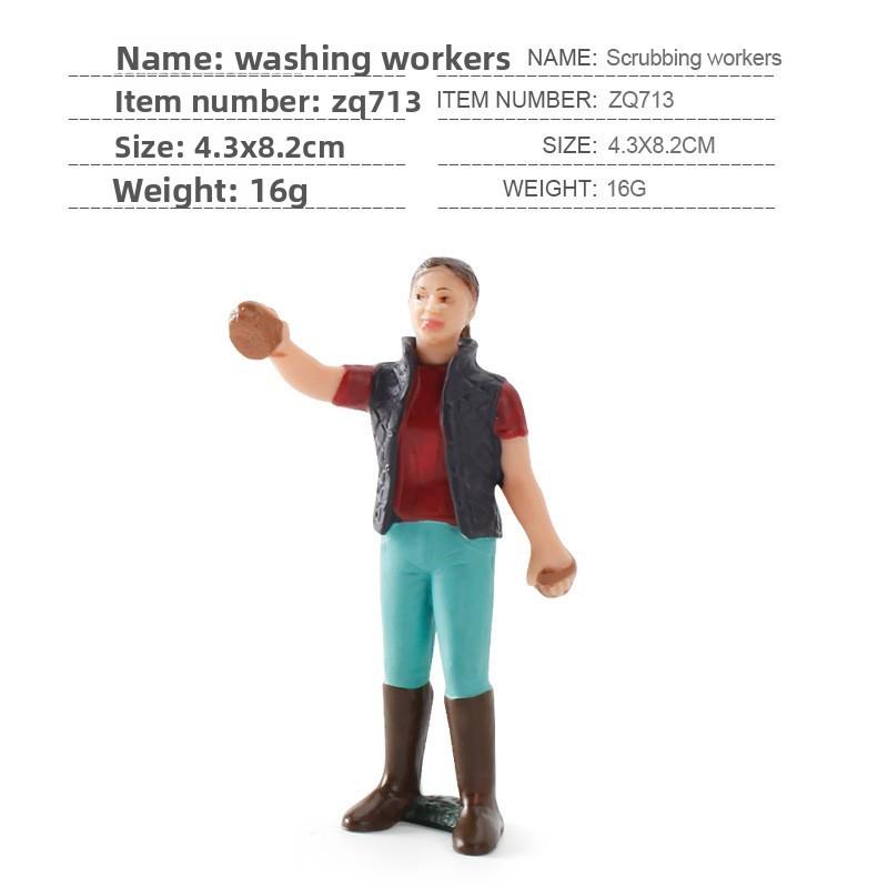 Simulated Diver Veterinarian Farmer Worker Postal Worker Toy Model Ornament For Collectors And Play