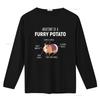 Anatomy Of A Furry Potato Guinea Pig Lover T Shirt vintage Washed fashion Top For Everyday Wear graphic Breathable Versatile