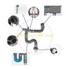 L8RE Flexible Sink Drain Pipe with Adapter Expandable Drain Tubing Pipe for Kitchen Sink Drain & Garbage Disposal