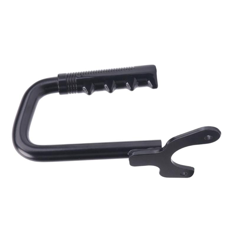 Wrapped Grip Vehicle Grab Handle for the Specified Front Cabin Position, Bent Tubular Metal Handhold with Two-Hole Mounting Plate for Entry and Exit