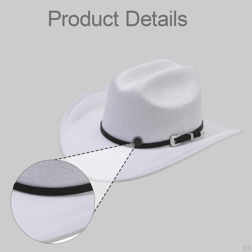 Classic And Trendy Western Cowboy Hat with Adjustable Cord for Shows Carnivals