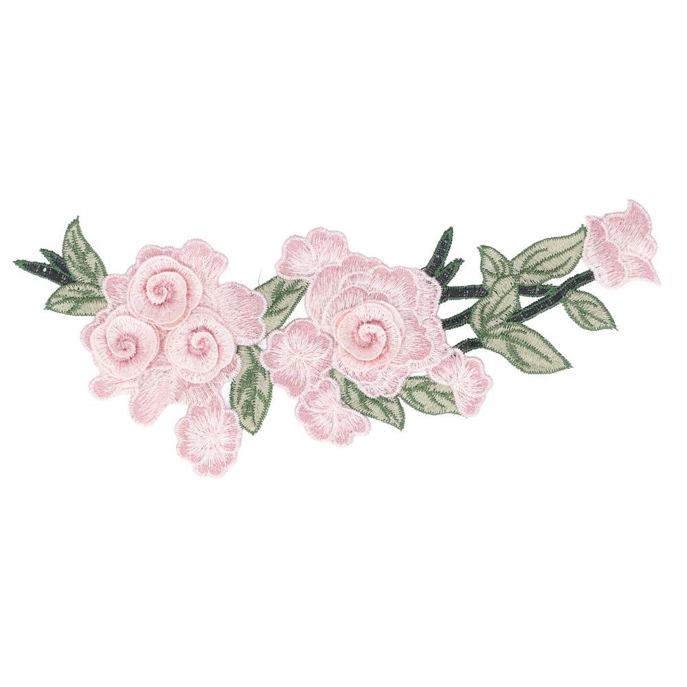 2pcs Flower Design DIY Clothing Accessories Cotton Flower Cotton Patch Unique Iron-On Patch  Vests