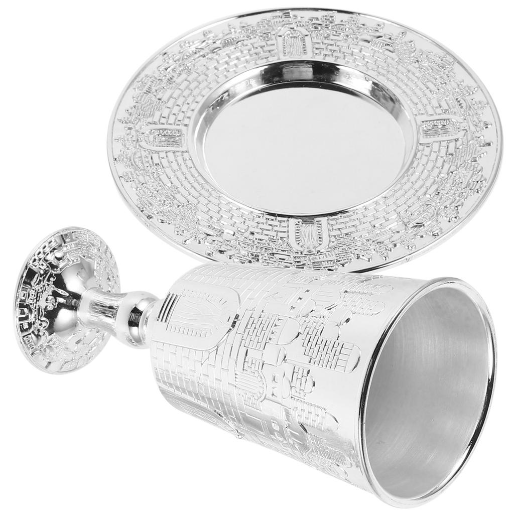 Je Holy Grail Havdalah Goblet Cup Silver Kiddushs Shabbos Holiday Shabbat Decorations Passover Crafts