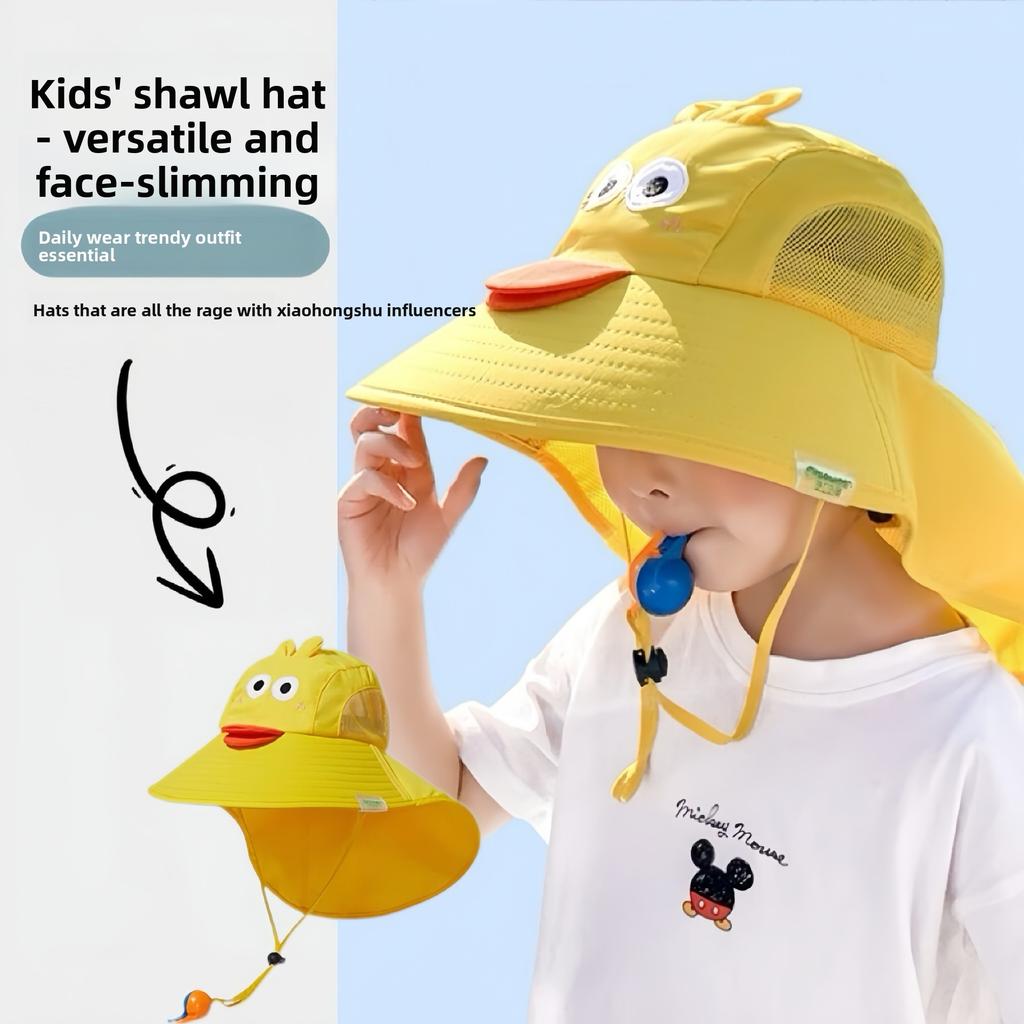 1-10 STuks Zomer Kinderen UV Bescherming Zon Hoed Baby Peuter Bucket Hoed Brede Rand Ademend Buiten Pet voor Jongens Meisjes