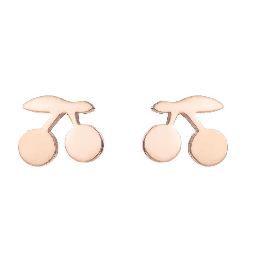 Women's Cute Cherry Fruit Earrings - Korean Fashion Style, Simple and Stylish for Christmas 2025