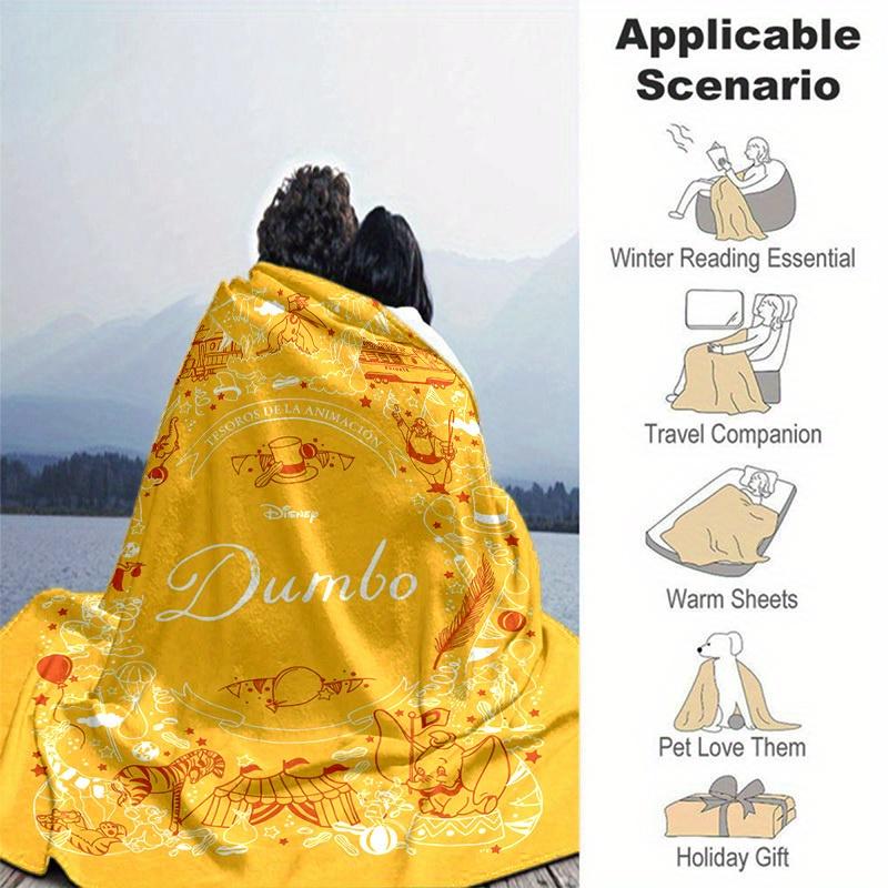 1pc, Cozy Dumbo Home Decor Blanket: A Perfect Gift for Your Bedroom, Living Room, or Travel, Flannel Throw Blanket, Sofa Blanket