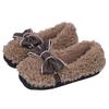 Hot-selling versatile bow bag and fluffy cotton slippers winter indoor comfortable women's warm and non-slip cotton shoes