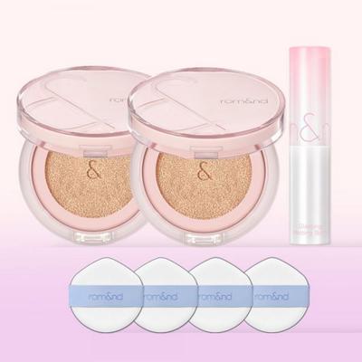 4 vstřiky Rom&Bloom in Cover Fit Cushion 15g SPF40PA++ lesklý balzám na bázi očí 3,5g sada 3 kusů, 21 přírodních produktů
