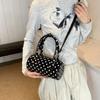 Fashion Handbag Shoulder Bag PU Leather Barrel Shape Tote Bag Polka Dot Crossbody Bag Women