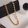 Gold stainless steel necklace ins electroplated first European and American clavicle chain Titanium steel neck chain
