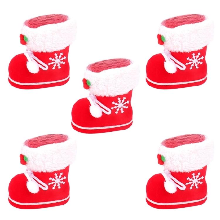 Merry Christmas Socks Hanging Christmas Candy Boots Bag Fireplace Ornaments Small