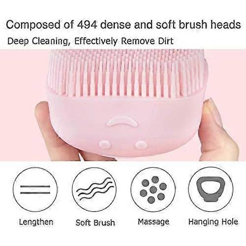 85x80x55mm Silicone Exfoliating Brushes & Body Scrubber with Soap Dispenser for Shower, Enhancer Blood Circulation&Deep Cleansing Bath Loofah for Babi