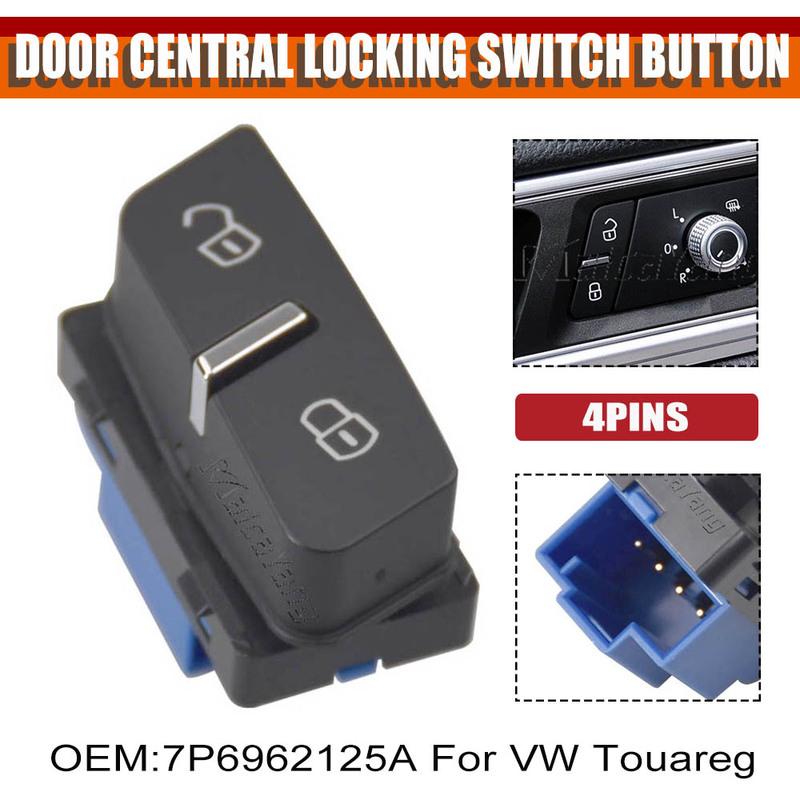 Driver Side Door Lock Switch 7P6962125A,7P6 962 125A For VW Volkswagen Touareg 2011 2012 2013 2014 2015 2016 2017 2018 Left Side