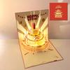 Yousheng 3D-Geburtstagskarte, Pop-Up-Grußkarte mit Musiklichtern, Happy Birthday-Karte mit Kuchen für Frauen, Männer, Kinder, Freunde