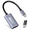 Guermok HDMI Capture Card USB3.0 4K Input 2K30FPS/1080P60FPS Recording USB-C Switch Compatible Low Latency