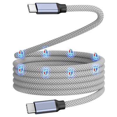 Magtame Magnetic Automatic Fast Metal High Durability Double Compatible with Type-C Cable, Storage, 240W/5A Charging, Type-C Cable, QC4.0/PD3.1