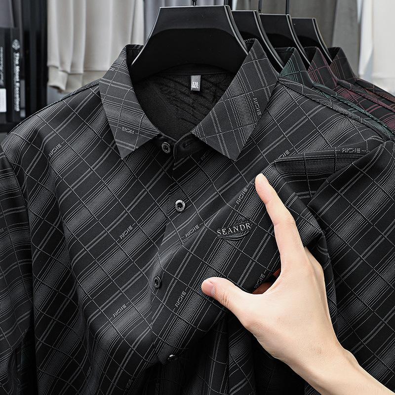 Winter Long Sleeve Shirt Men s Printed Fashion M