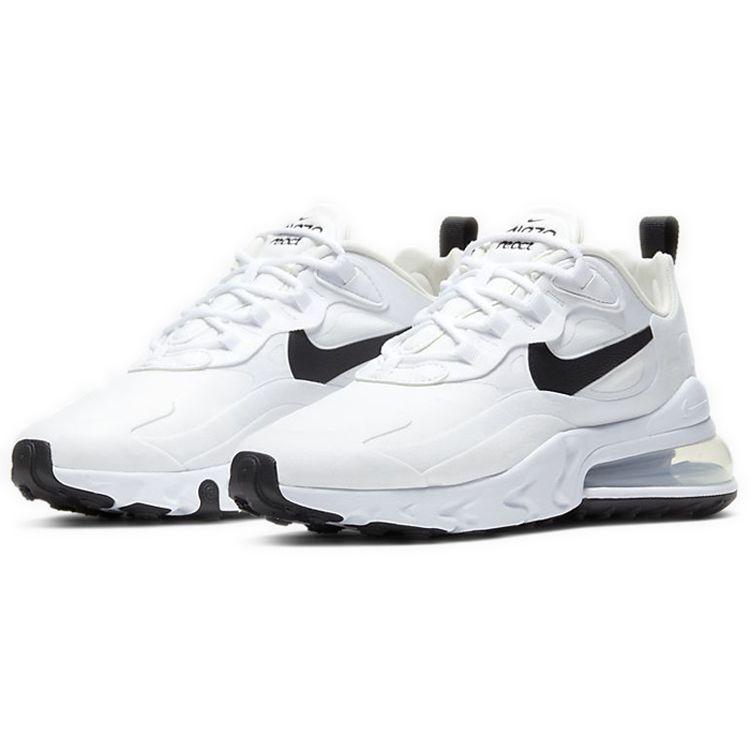 Nike  Air Max 270 React White Women Sneakers Black Metallic-Silver CI3899-101