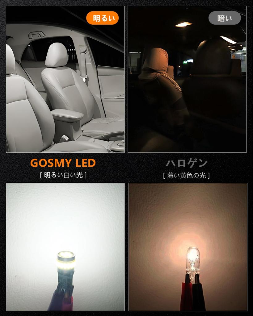 GOSMY T10 LED Super Positionslicht T10 Innenraumlicht Fahrzeuginspektion 6000K Weiß, Hell, Lampe/Kennzeichenbeleuchtung, 24-LED, 3014SMD, 350lm, Glühbirnen,