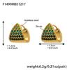 18K Gold Plated Geometric Triangle Zircon Earrings - Versatile, Elegant, Stainless Steel