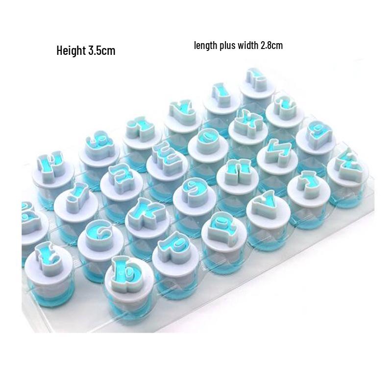 26-Piece Alphabet & Number Baking Molds for Cookies, Fondant & Chocolate