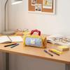 Color Block Pattern Student Stationery Box Creative Design Pencil Case  Kids Gifts