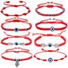 Red Rope Handmade Evil Eye Couple Bracelet for Men and Women