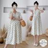 Pregnant Women's Polka Dot Summer Dress - Loose, Plus Size, Slimming Skirt for 2024