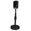 Simulation Old Fashioned Microphone Model with Stable Base and Support Rod Retro Style Mic Prop Set for Photography