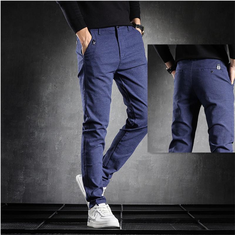Korean Spring and Autumn New Casual Pants Men's Light Business Straight Tube Pants Men's Elastic Men's Casual Pants Autumn